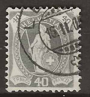 Alle Briefmarken: CH076f - Helvetia debout 76f obl. – Gebraucht aus Trélex von Phil_Albert
