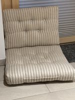 Cuscini decorativi a righe beige e bianco, set di 6