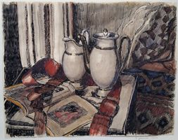 Jacques Jacobi: Stillleben (I), Tuschezeichnung 1944