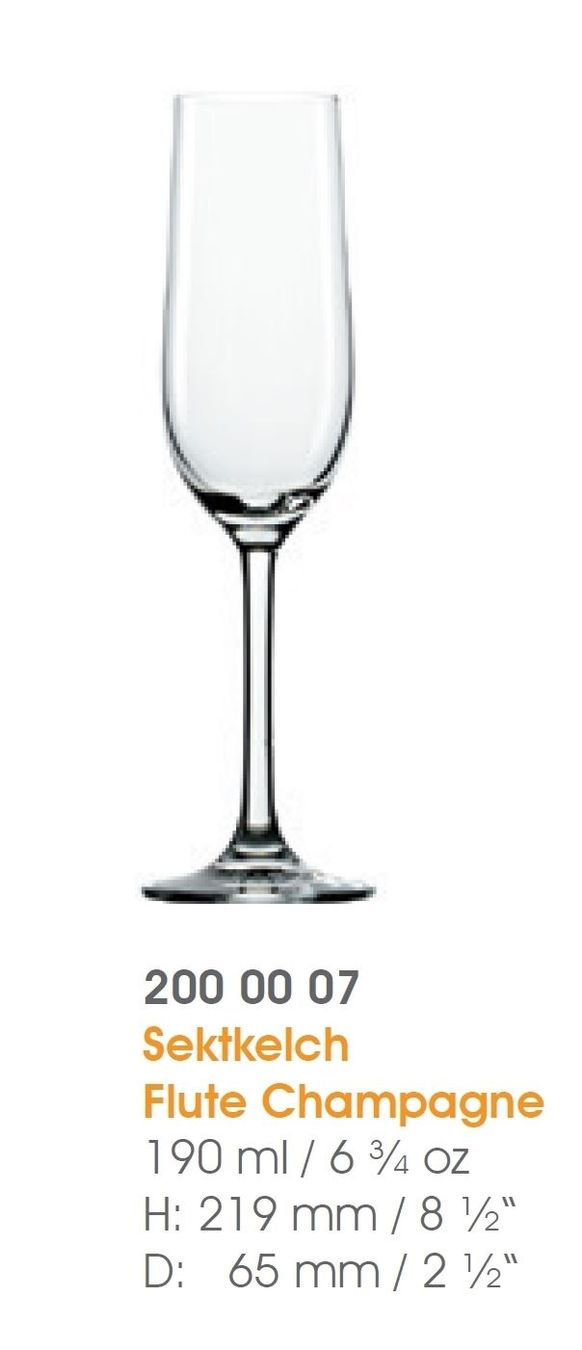 Bicchieri: Glas, CLL, 6x Sektkelch, Sektglas, 190 – Nuovo e nell'imballaggio originale da Wettingen venduto da kochshop 1