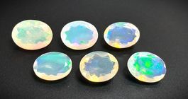 Lot 6x opales ovales 8.15 ct - Valeur 650.- Fr