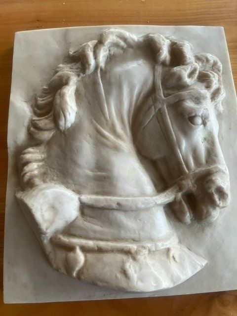 Statuette: Rassiger Hengstkopf aus stein – Usato da Romanshorn venduto da Knut4