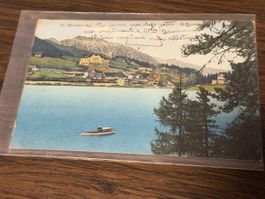 1922 Vintage St. Moritz-See Postcard, Sent from Switzerland!