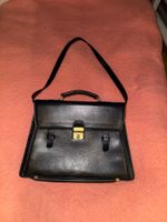 Samsonite – Schwarze Leder-Aktentasche / Handtasche (Made i