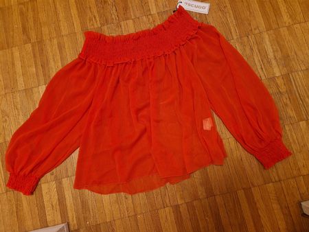 Scudo Off-Shoulder Bluse  Orange, Sommerlich & Luftig ☀