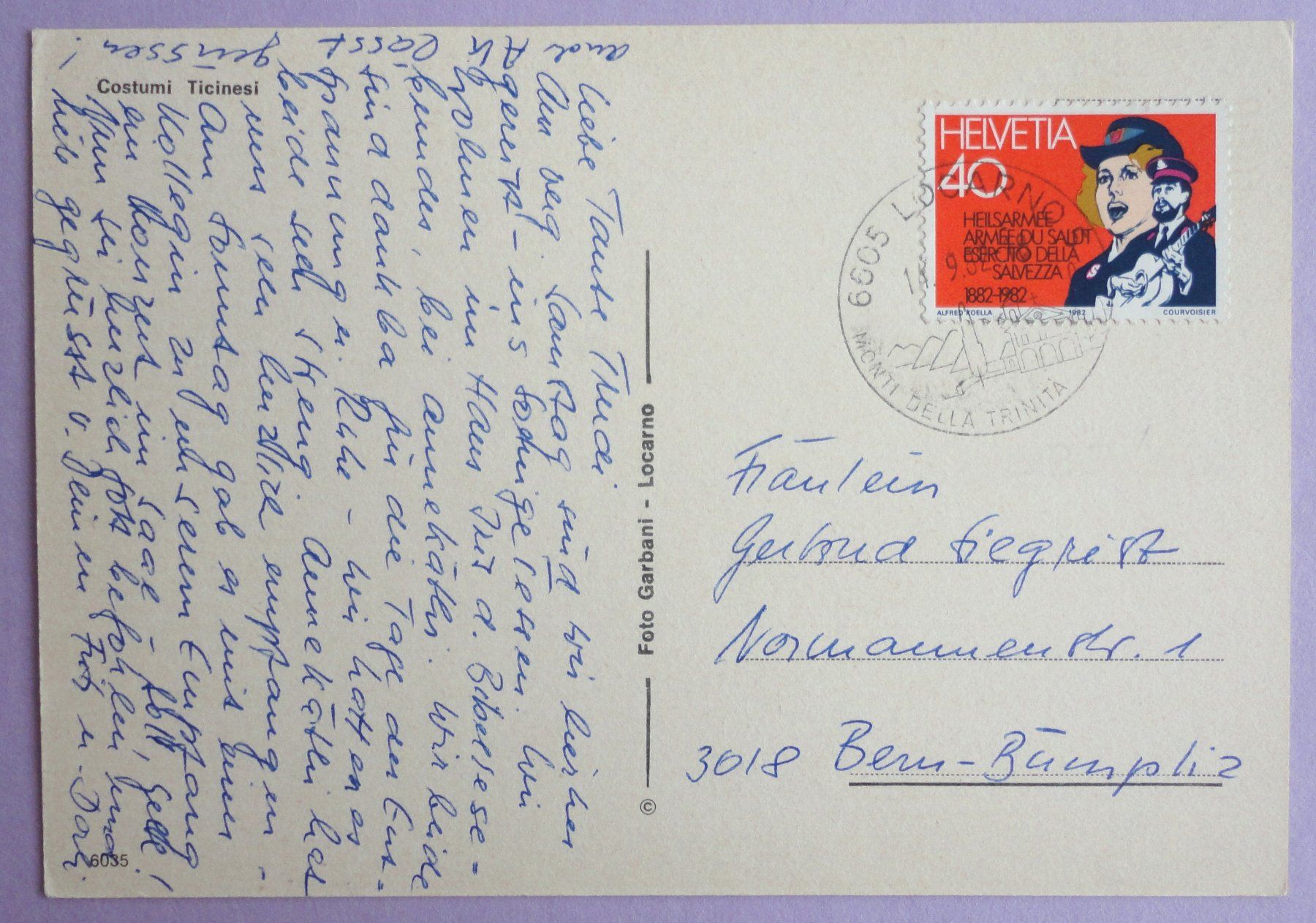 Cartoline postali: Costumi Ticinesi – Difettoso da Fétigny venduto da Billy2miny 1