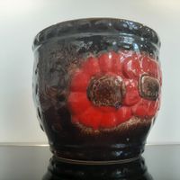 60er 70er vintage Bay Keramik Blumentopf Space Age Übertopf