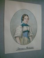 Aquarell - Berner - Meitschi - Tracht - Signiert: Dirk 1922