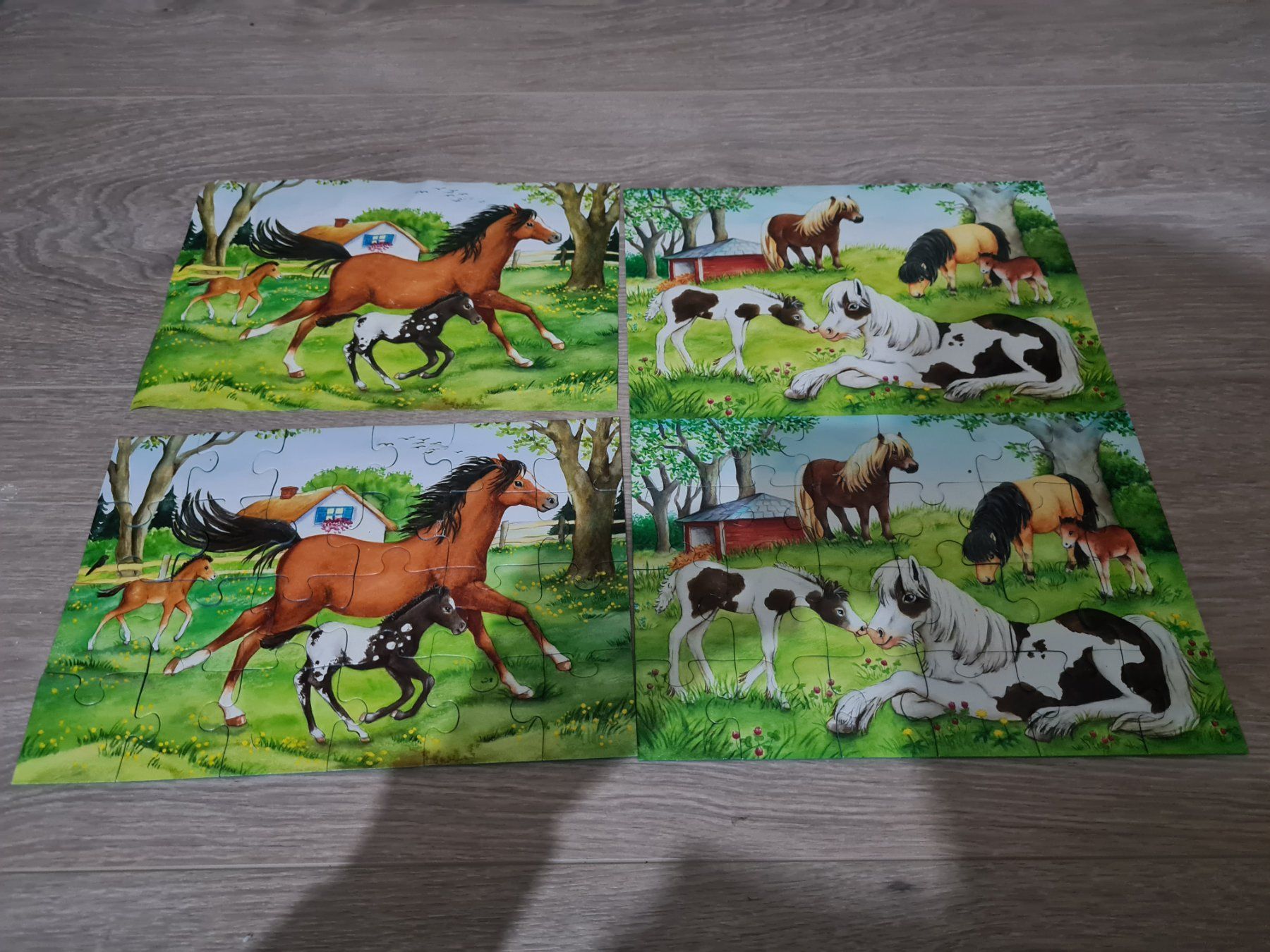 Ravensburger Puzzles: 2x puzzle avec cheval (4 ans) + 2 mini poster – Gebraucht aus Estavayer-le-Lac von Classic83