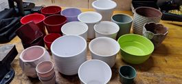 Pflanzen Übertöpfe, Keramik Übertöpfe, div. Farben/Grössen