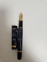 Parker Füllfederhalter 18K Goldfeder blau marmoriert