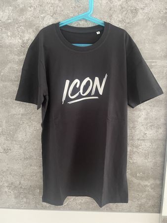 Schwarzes ICON T-Shirt, Grösse XS