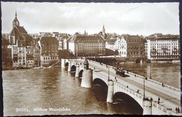 BASEL Mittlere Rheinbrücke - Strassenbahn