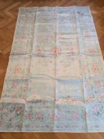 Vintage Teppich Rosenmuster, pastellgrün, Shabby Chic, NEU