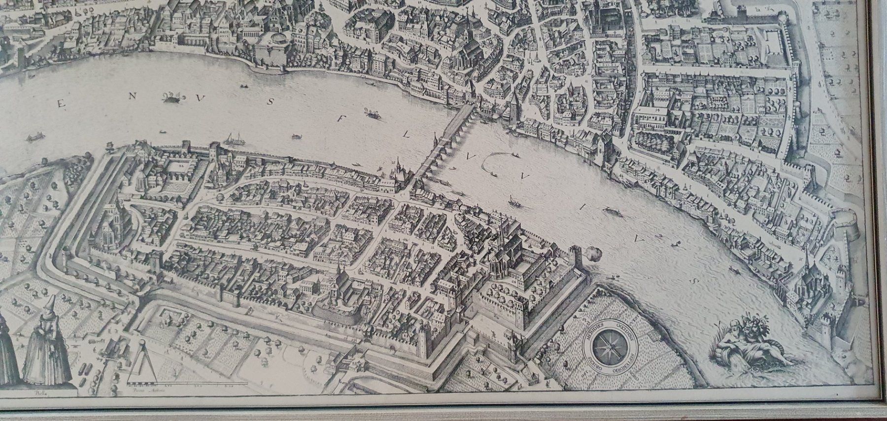 Foto & Immagini: Grosses Bild - Stadtplan Basel nach Merian – Usato da Kreuzlingen venduto da Rschweiz1 2