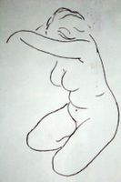 PAOLO (Swiss, 1894-1982) Weiblicher Akt, Lithographie, 1965