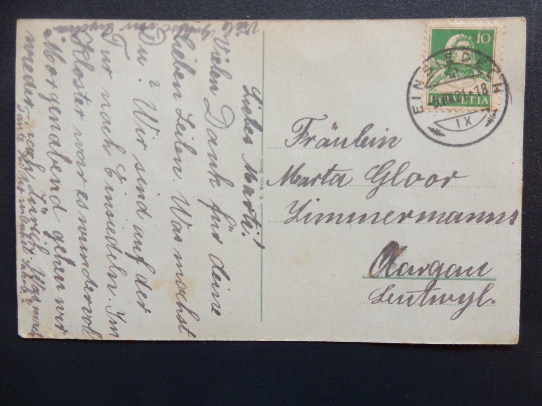 Ansichtskarten: AK Einsiedeln ca. 1920 – Gebraucht aus Boniswil von Weibo12 2