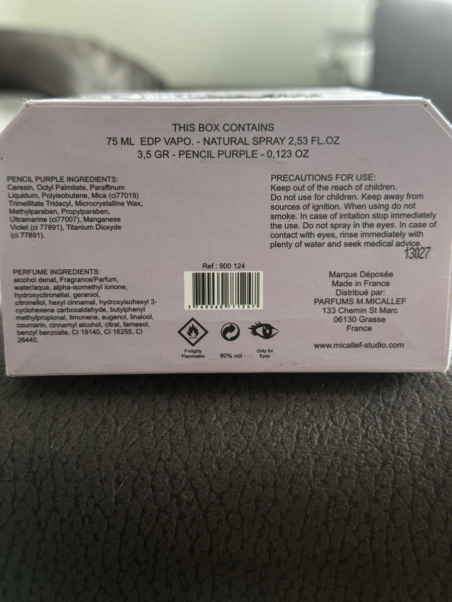 Profumi & Eau de Toilette: Micallef Studio Pencil Purple Perfume – Usato da Schaffhausen venduto da Nadiuna 2