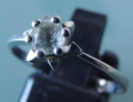 Bergkristall Silber 800 Fingerring Gr. 55