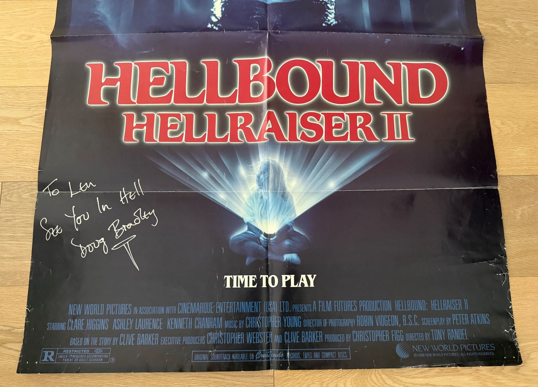 Foto & Immagini: Hellbound Hellraiser 2 Poster mit Signatur und Zertifikat – Usato da Malters venduto da starfighter01 2