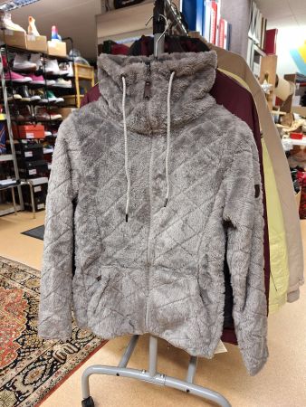 Kuschelige Damen Fleecejacke grau Gr. M
