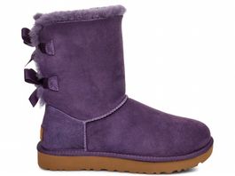 UGG Bailey Bow II Damen Boots Wildleder violett Gr 37 m OVP