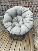 Rattan - Loungesessel drehbar grau
