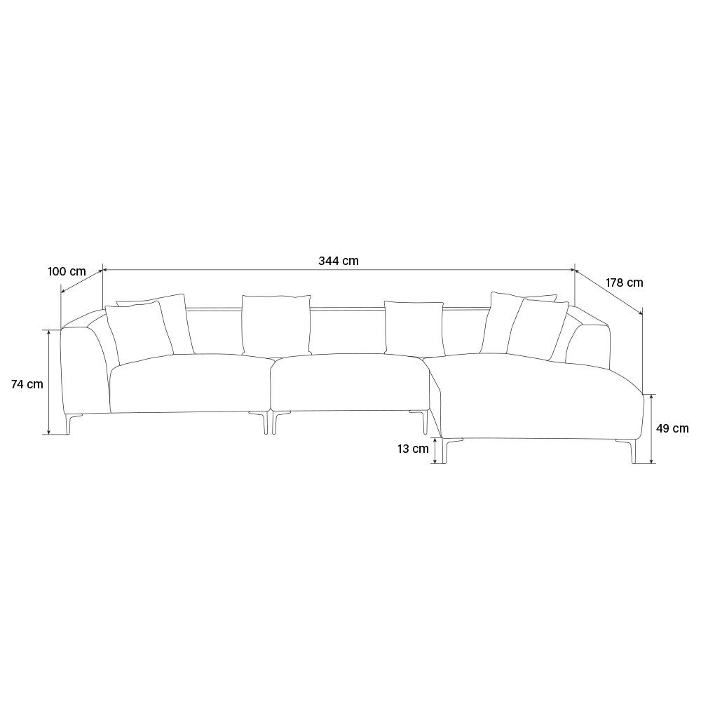 Divani: 21393 - Ecksofa TORINO Beige Rechts – Nuovo e nell'imballaggio originale da Wallenwil venduto da toesstal-vertrieb 9