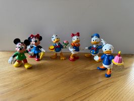 6 x Disney Bullyland Figuren Mickey, Minnie, Donald Vintage