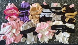 restposten 16X Kinder baby Winter Set Mütze Schal Handschuhe