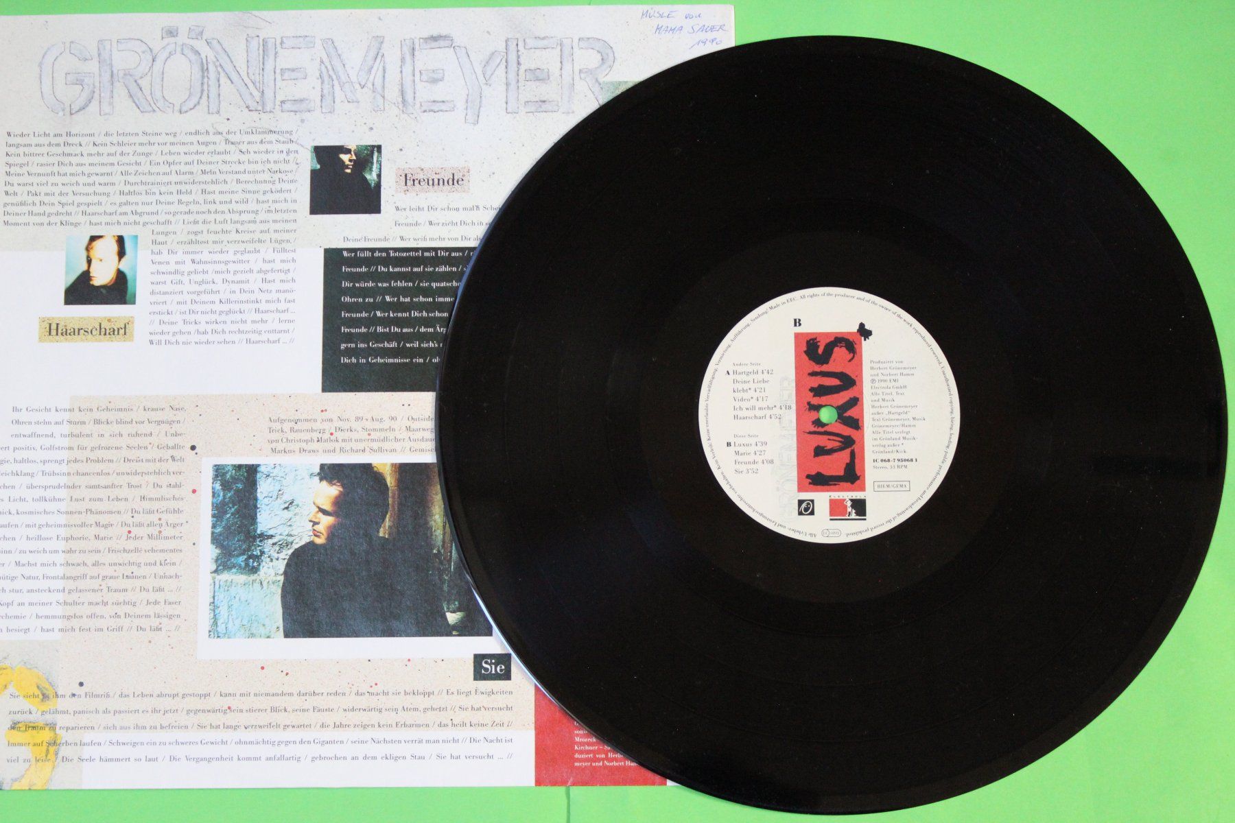Dischi in vinile: Herbert Grönemeyer - Luxus LP Vinyl 12" 1990 – Usato da Tübach venduto da JamesStone 4