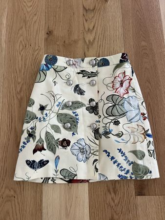 Jupe Gucci blanche imprimé floral taille XS 