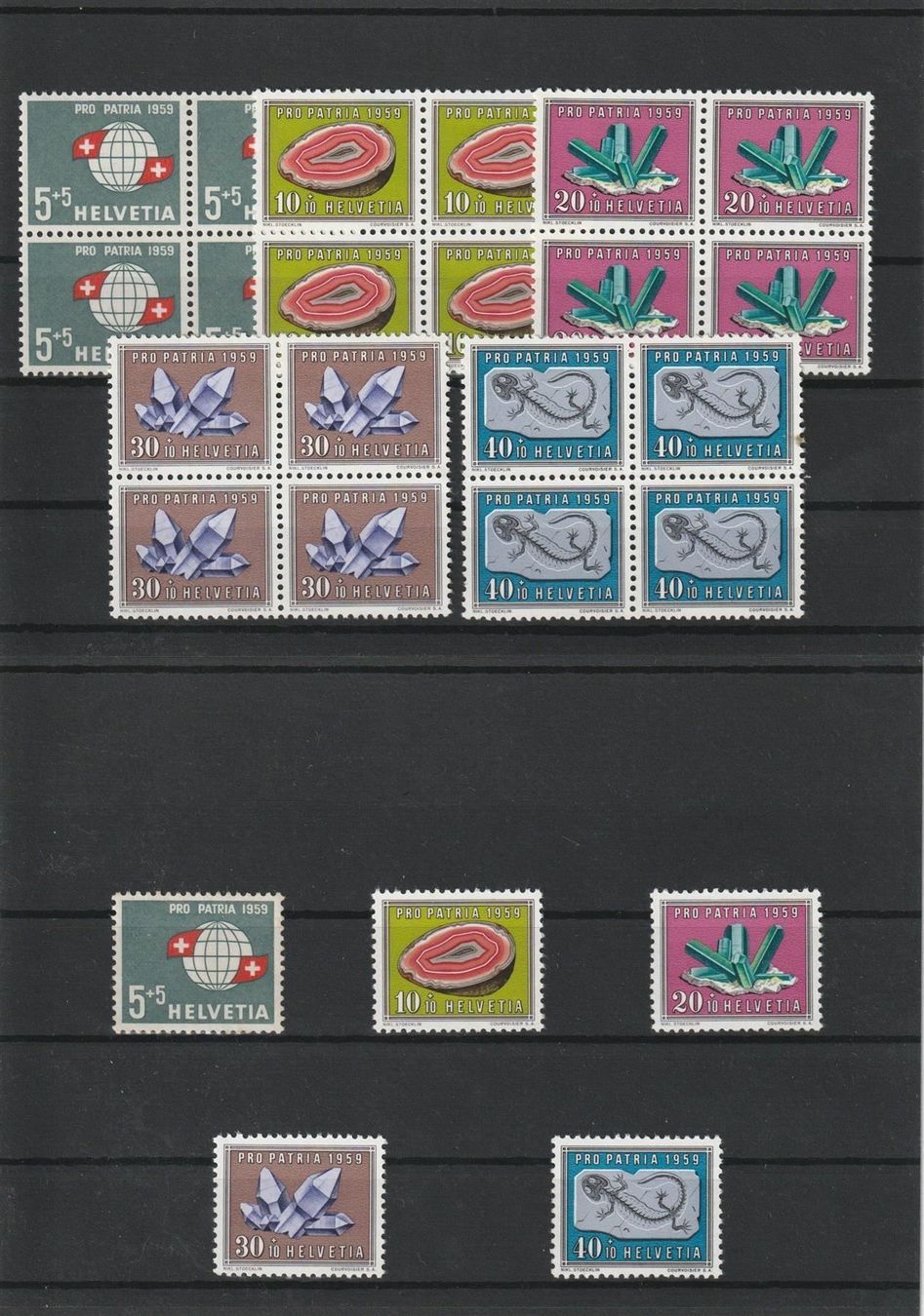 Tutti i francobolli: 1959 PP 4er-Block + Serie postfrisch – Usato da Spiez venduto da Crazyduck