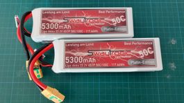 2 LiPo 5300mAh 50C