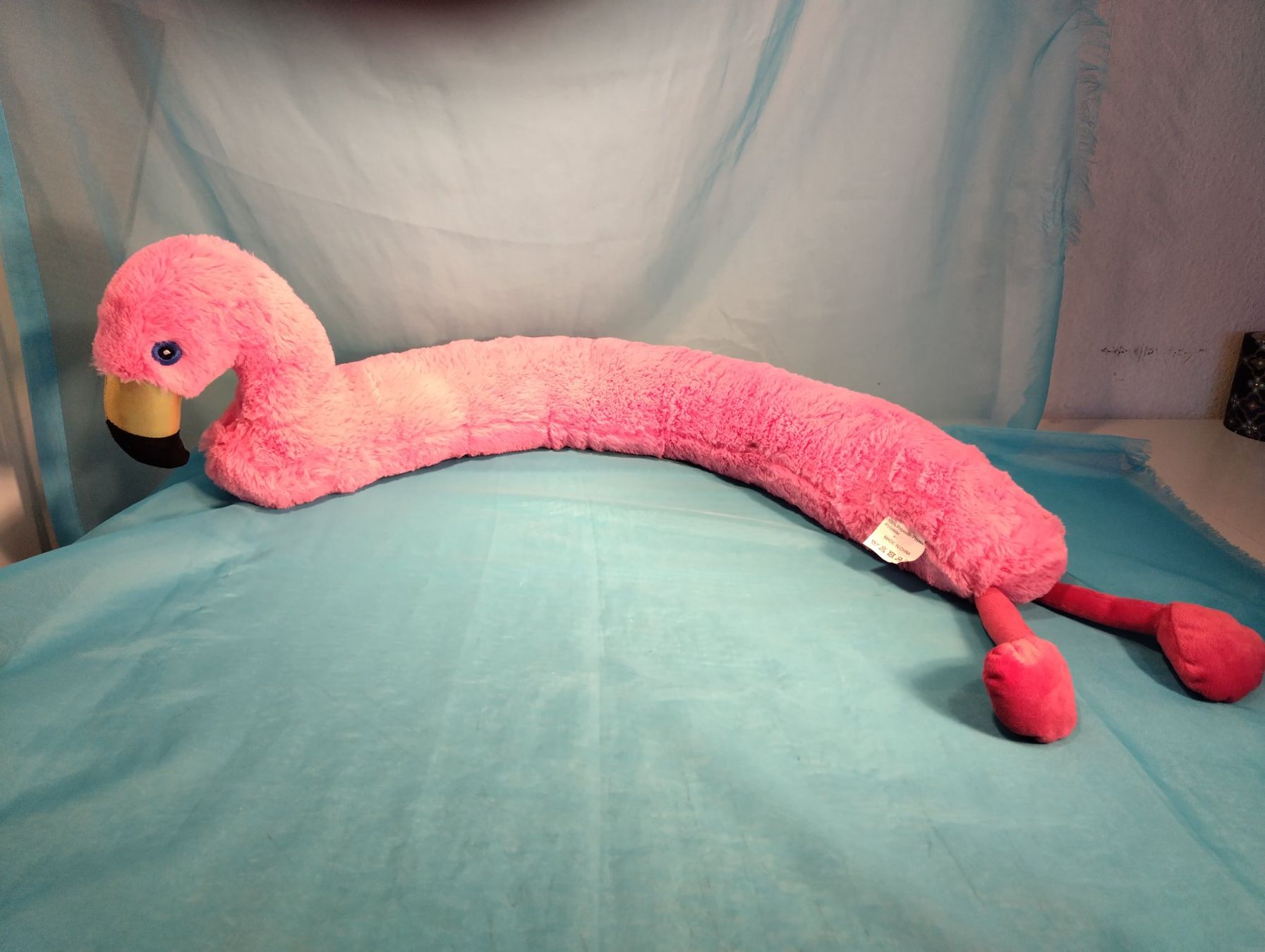 Kissen: Zugluftstopper Flamingo, Plüsch, 90cm – Neu (gemäss Beschreibung) aus Bellach von JingleCherry