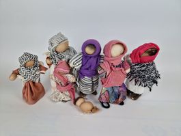 Weihnachtsfiguren aus Strumpfhosen