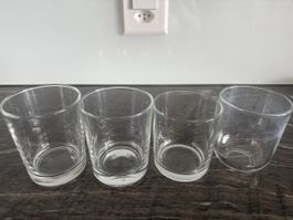 4 Trinkgläser transparent Set gebraucht guter Zustand