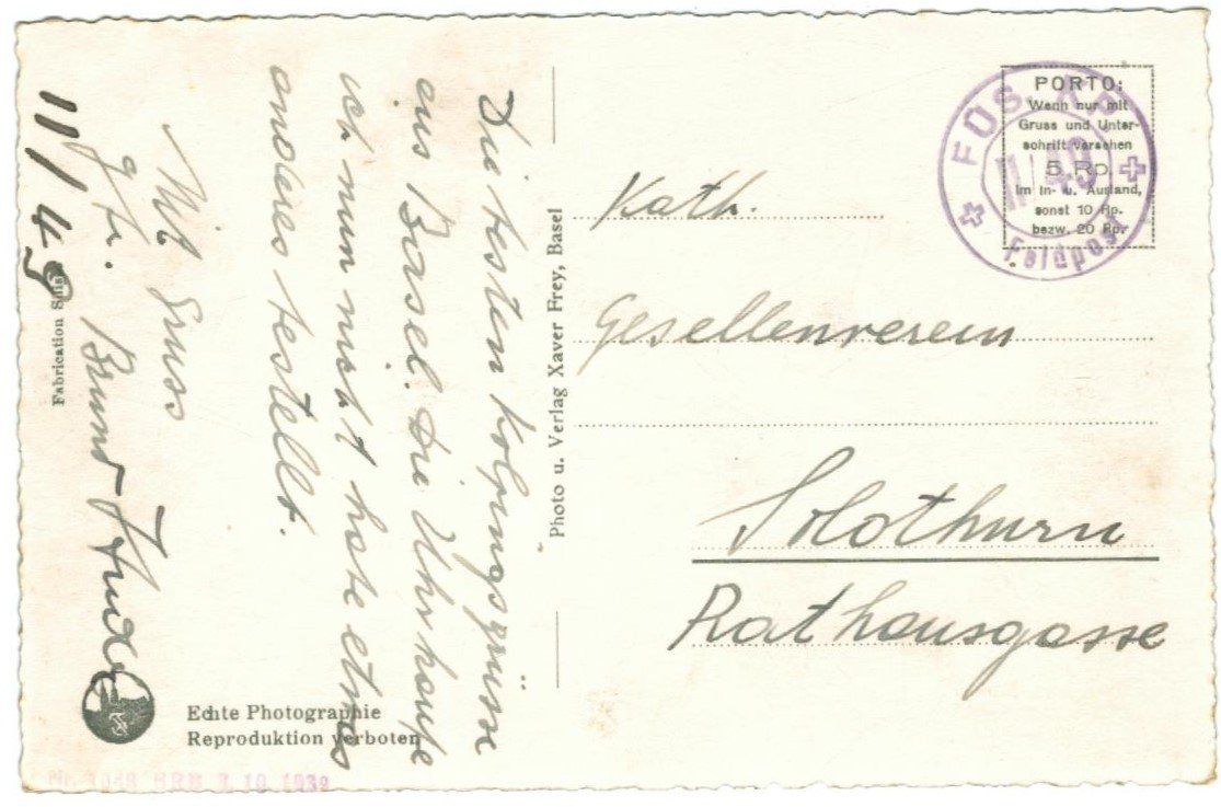 Cartoline postali: AK Basel, St. Johanntor mit Tram und Oldtimer – Usato da Zürich venduto da Tolima194 1