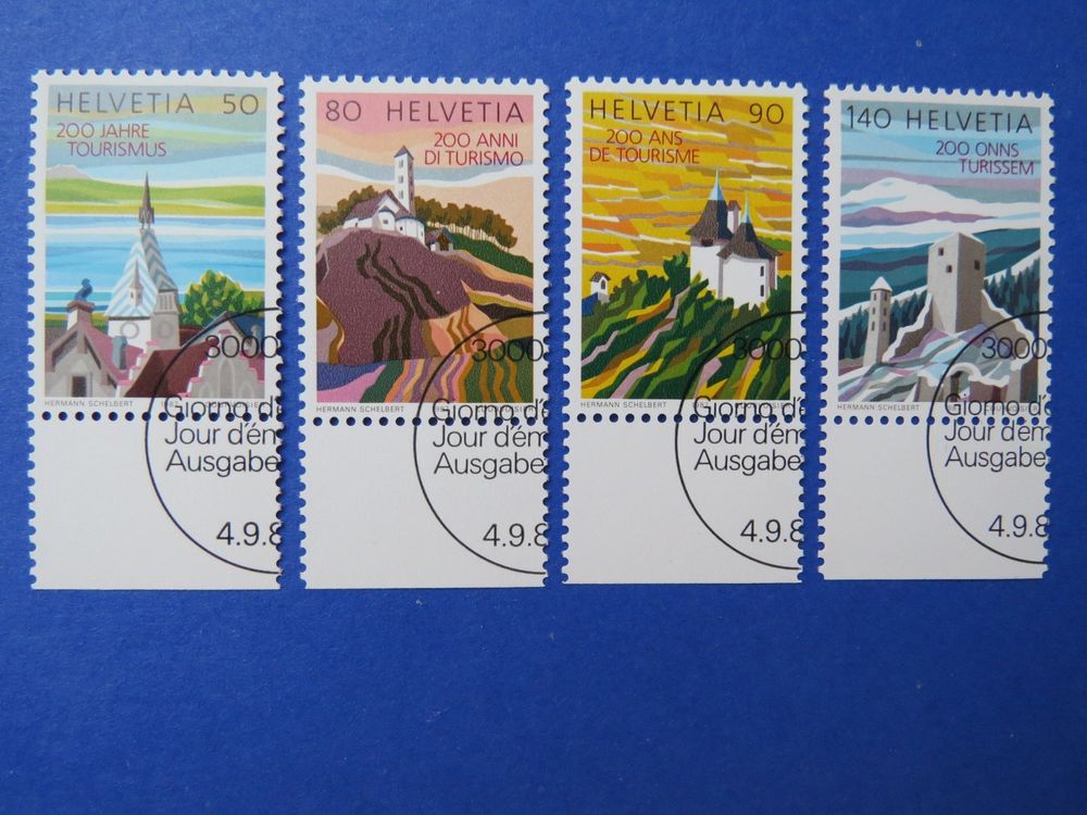 Serie Sonderm. '200 J. Tourismus' 1987 - Off.ET-Stempel BERN | Kaufen ...