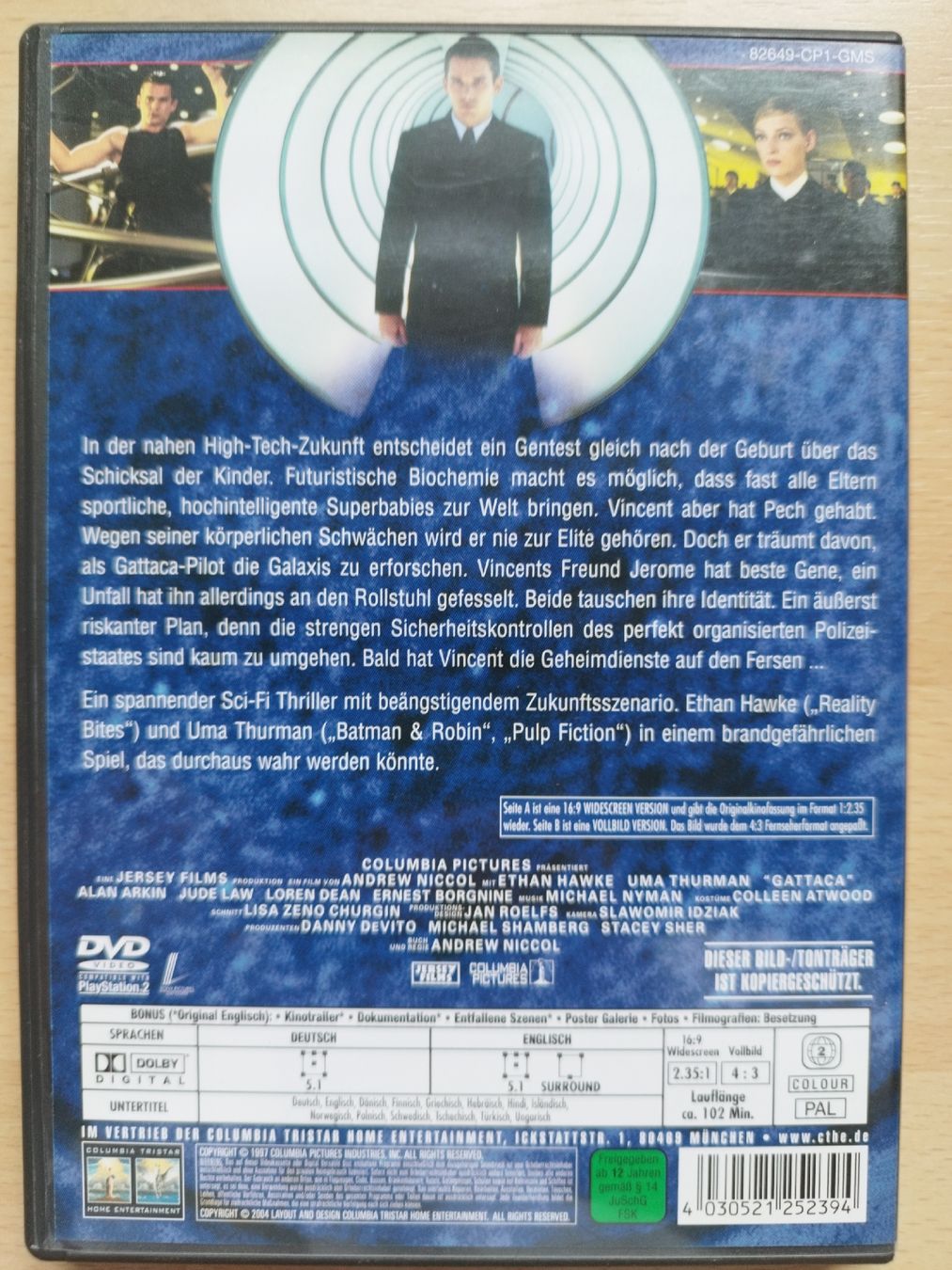 Tutti i DVDs: Gattaca - DVD - Sci-Fi Klassiker mit Ethan Hawke, Ums Thurma – Usato da Rhäzüns venduto da Badihuelsa 1
