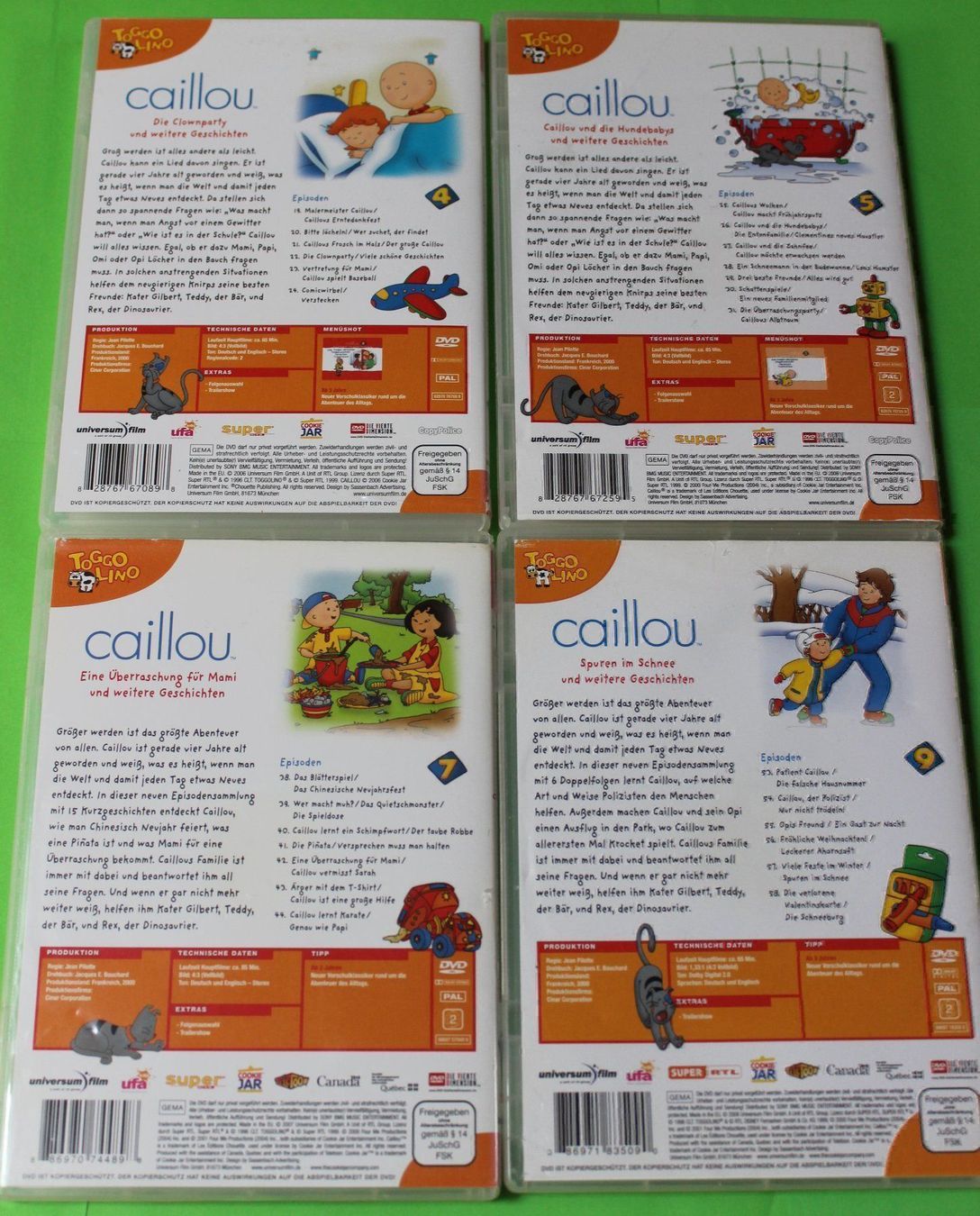 Tutti i DVDs: CAILLOU 4DVDs – Usato da Tübach venduto da JamesStone 3