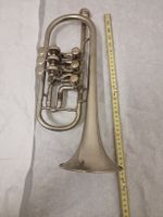 Cornet, silber, mit Mundstueck, gebraucht