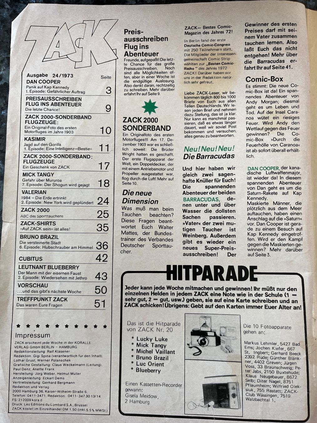 Comics: Zack Comic Heft Nr. 24 – Gebraucht aus Goldach von SSRConzept 1