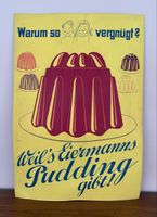 Eiermanns Pudding-Plakat, Vintage Reklame, 1950/60er Jahre