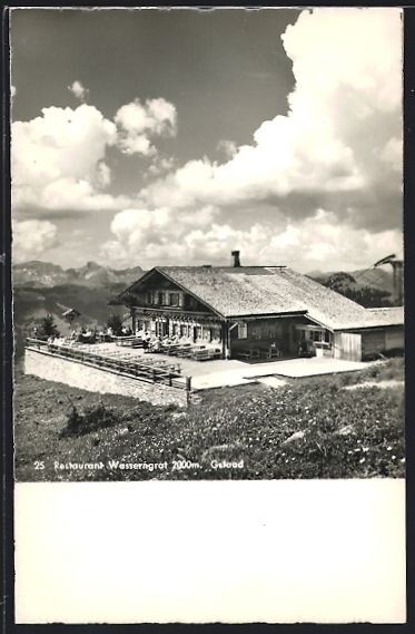 Ansichtskarten: Gstaad, Restaurant Wasserngrat mit Sonne – Gebraucht aus Berlin von bartko-reher