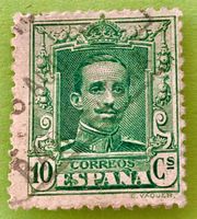 Briefmarken aus Spanien 1922 Koning Alfons XIII gestempelt
