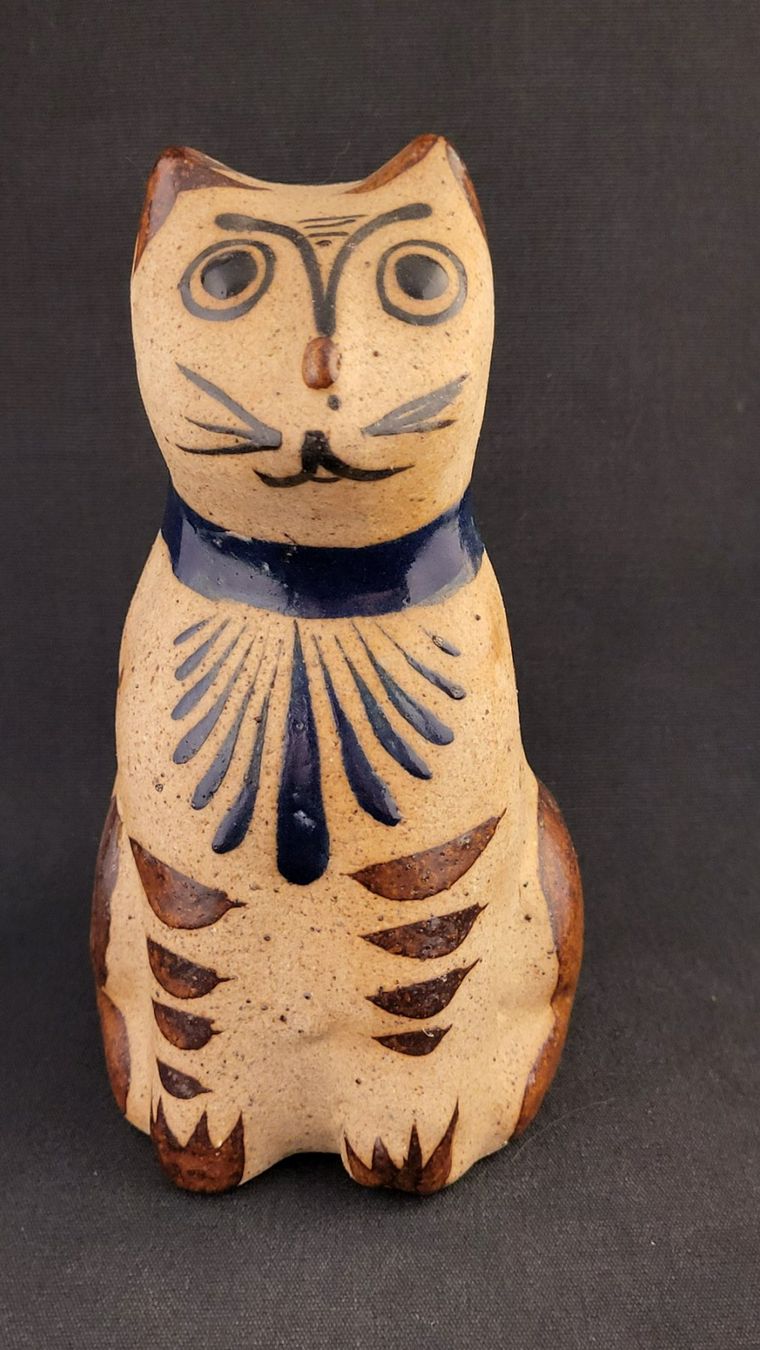 Statuette: Handgefertigte Ton-Katze MEXICO – Usato da Basel venduto da spinne02 1