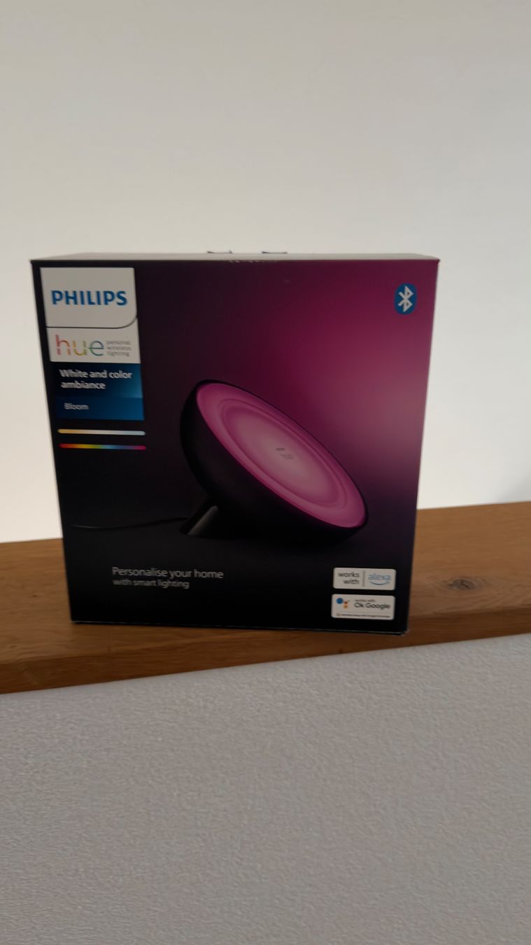 Philips Lampade: Philips Hue Bloom Tischleuchte Schwarz – Nuovo e nell'imballaggio originale da Sennwald venduto da pressgym 1