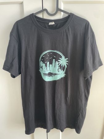 Tshirt Sunset türkis beach palmen
