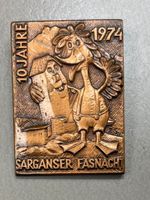 Fasnachtsplakette 10 Jahre Sarganser Fasnacht 1974